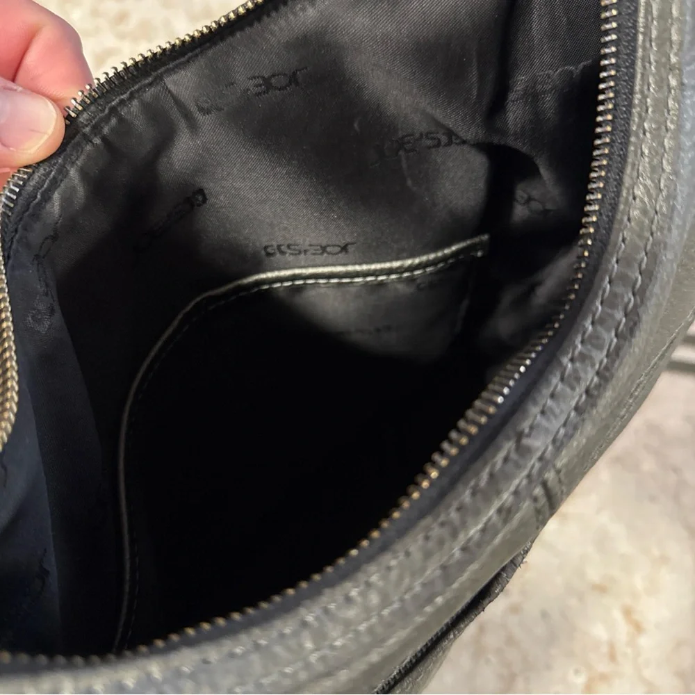 Joe Jeans Stylish Gray Leather Shoulder‎ Bag